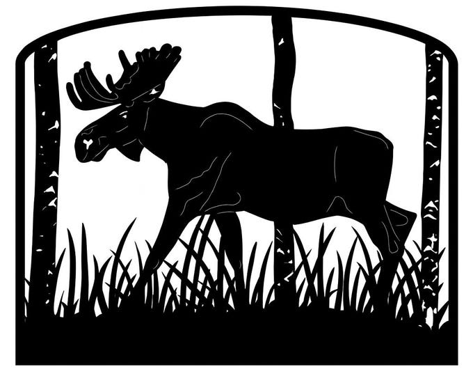 Moose outdoor scene cad cut files
