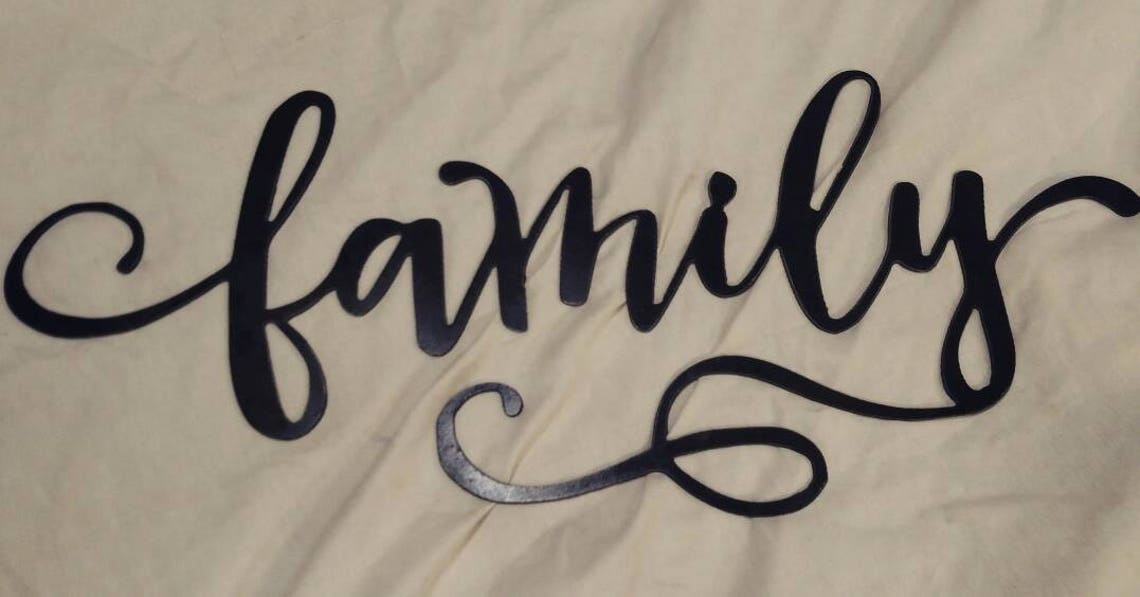 Industrial Rustic Metal Family Sign Cut From 14 Gauge Steel Etsy
