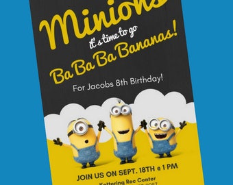 Minions Birthday Invitation