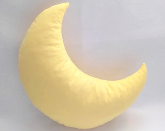 yellow moon pillow