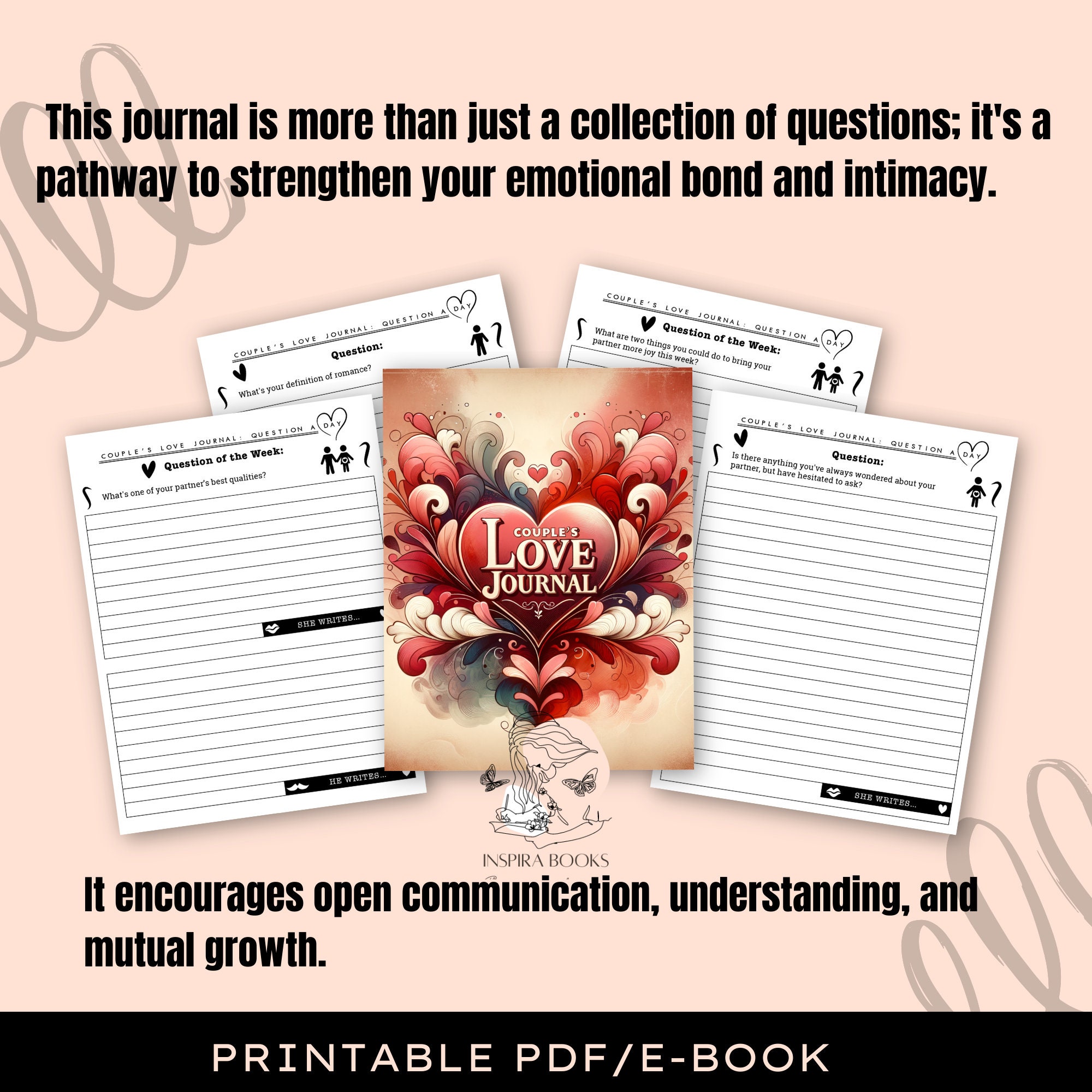 Interactive Couple's Love Journal Digital Relationship Building ...