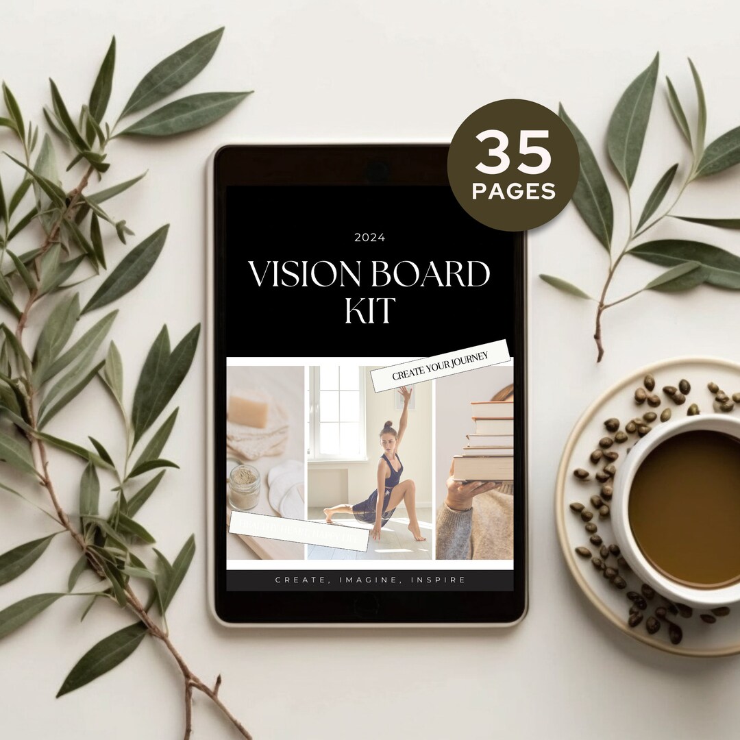 2024 Vision Board Kit, Digital Product for Manifesting Goals, Dream ...