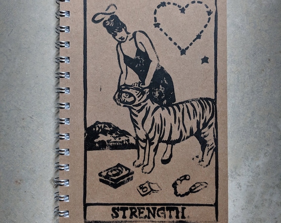 Kathleen Hanna as Strength Rock'n Roll Tarot Notebook
