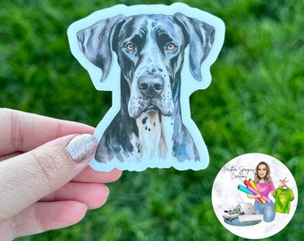 Dogge Aufkleber, Deutsche Dogge, Geschenk Deutsche Dogge, Süße Deutsche Dogge, Harlekin Deutsche Dogge, Hund, Hundeaufkleber, Geschenk Hundeliebhaber, Mutter der Dogge