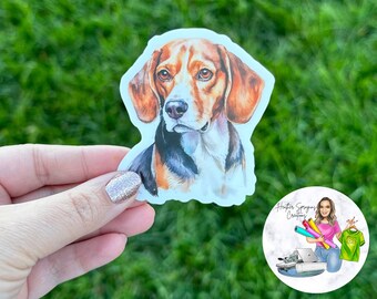 Beagle Sticker, Beagle, Beagle Dog Decal, Beagle Lover, Beagle Gift, Beagle Mom, Dog Mom, Dog Sticker, Laptop Sticker, Water Bottle Sticker