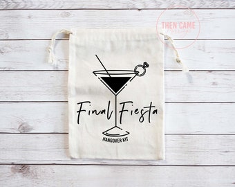 Final Fiesta Favor Bag / Bach Party Bag / Margarita Bachelorette / Bachelorette Party / Recovery Kit / Fiesta Bachelorette