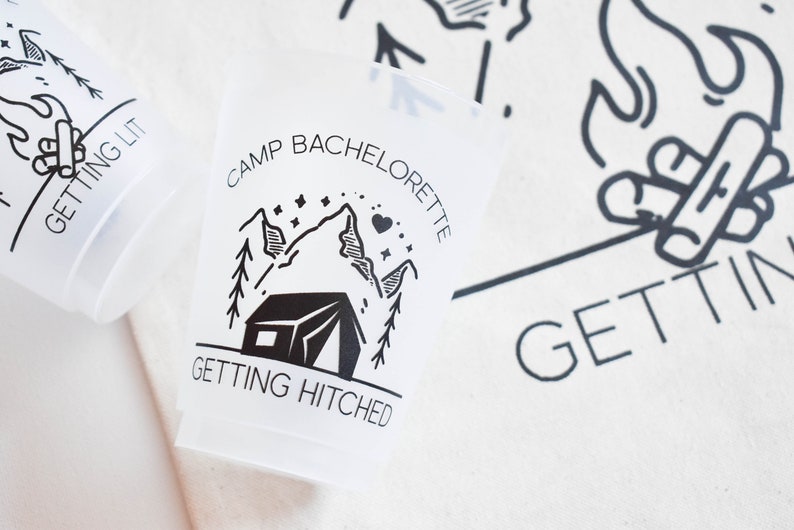 Camp Bachelorette Party Cups / Camp Bachelorette / Etsy