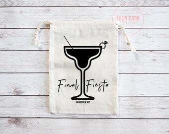 Final Fiesta Favor Bag / Bach Party Bag / Margarita Bachelorette / Bachelorette Party / Recovery Kit / Fiesta Bachelorette