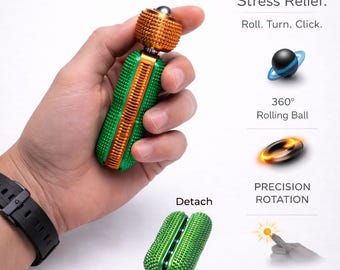 Fidgetspeelgoed met magnetische schuifregelaar, alternatief voor een metalen fidgetring voor stressverlichting, premium fidgetspeelgoed voor volwassenen met draai- en tactiele elementen.