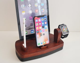 iDOQQ QUATRO Multi Device Charging Station and Organizer, Docking Station for iPhone Apple Watch Pencil and iPad