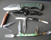 pocket knife lot of 5 Old Timer, precision point, camp knife, imperial and winchester bird knife