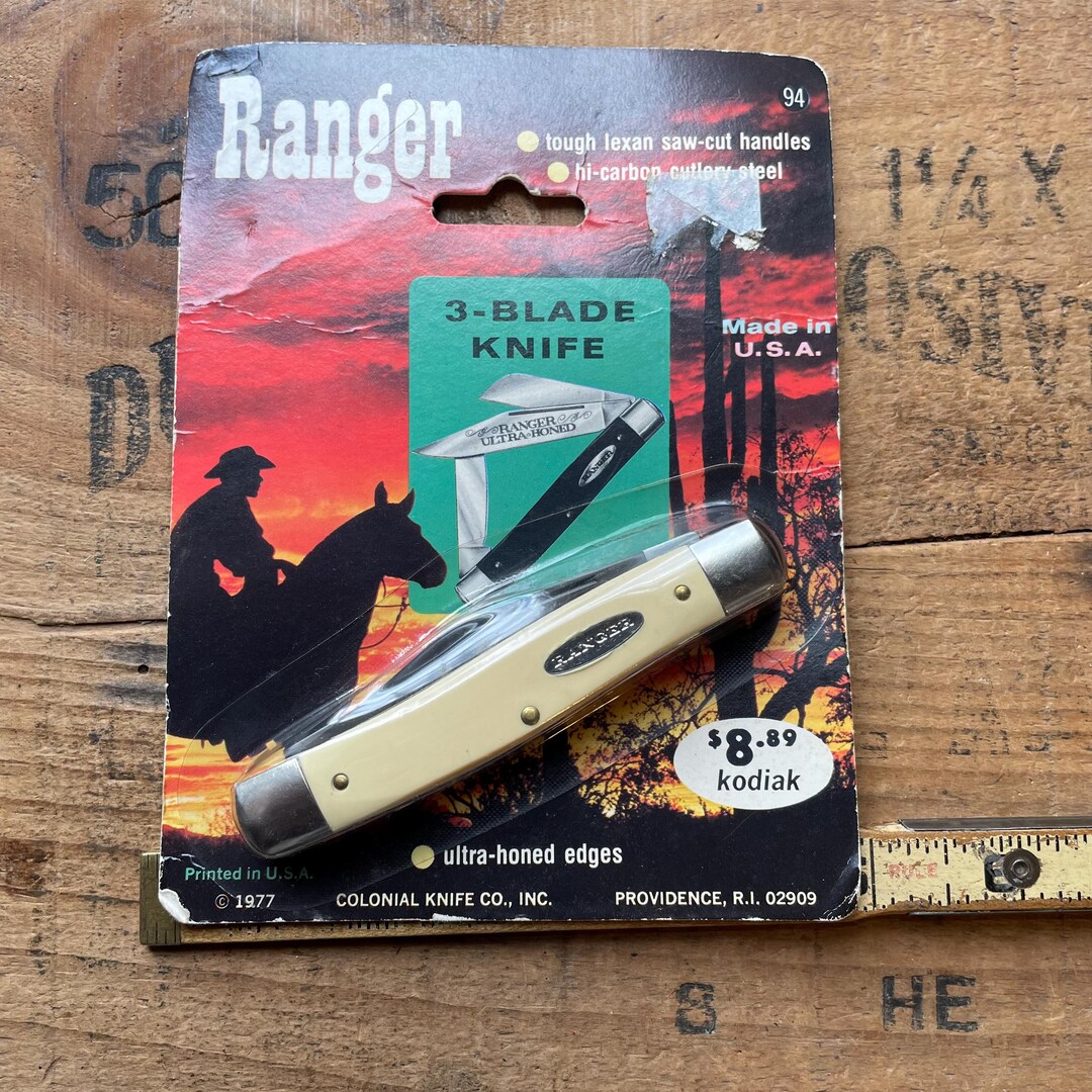 Colonial Ranger Prov RI USA 1977 Stockman 3 Blade Pocket Knife NOS in ...
