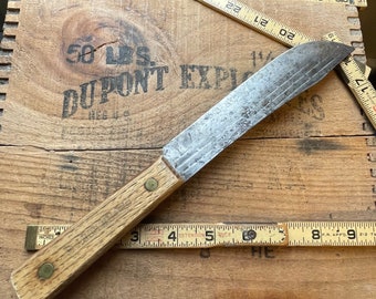 Vintage Old Hickory Ontario Knife Co USA butcher kitchen knife