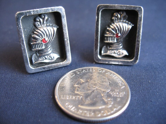 Skull Knight helmet cuff links - image 5