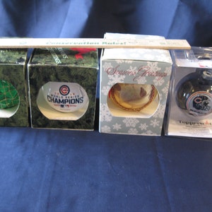 Christmas ornament lot, Chicago Bears Chicago cubs, partridge,