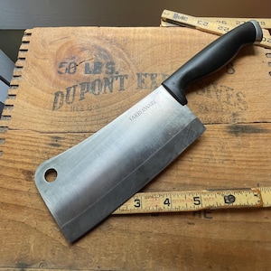 Farberware meat cleaver stainless kitchen butcher knife tool