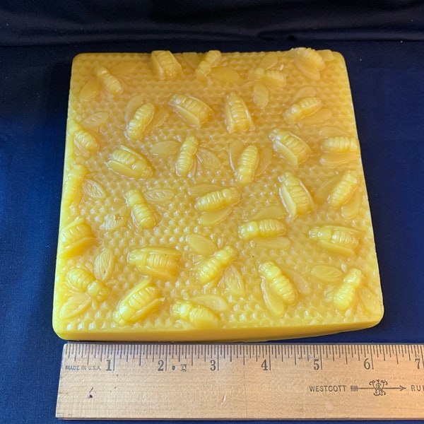 one pound block molded pure beeswax