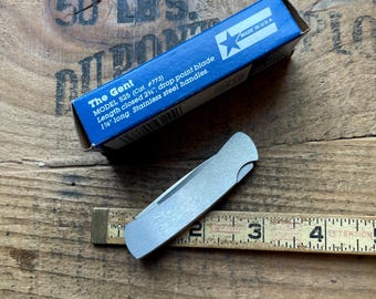 Buck USA 1992 Model 525 Gent lockback 1 blade pocket knife w/ box