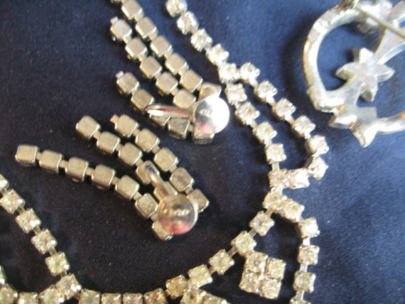 3 piece of vintage rhinestone jewelry, CORO rhine… - image 5