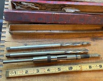 Lot of 3 reamers Reiff & Nestor Adjustable 1/2 -9/16 and 2 REN 11/32 D Machinist tools