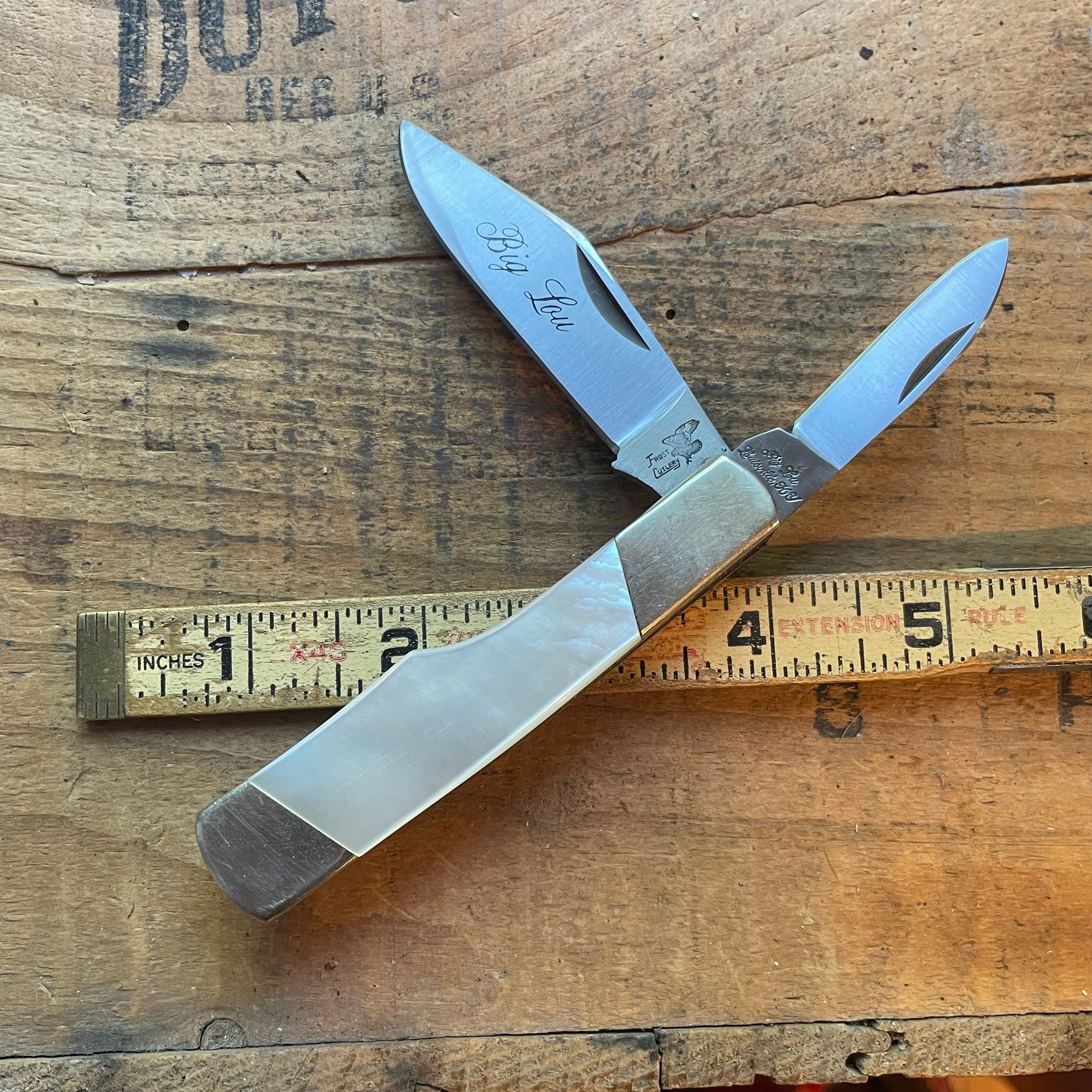 Frost Cutlery Japan Gunstock Jack Big Lou MOP 1 Blade Pocket Knife