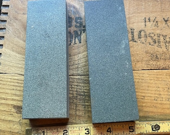 2 Sharpening stones 6 x 2 x 1 combination whetstones oil stones lightly used