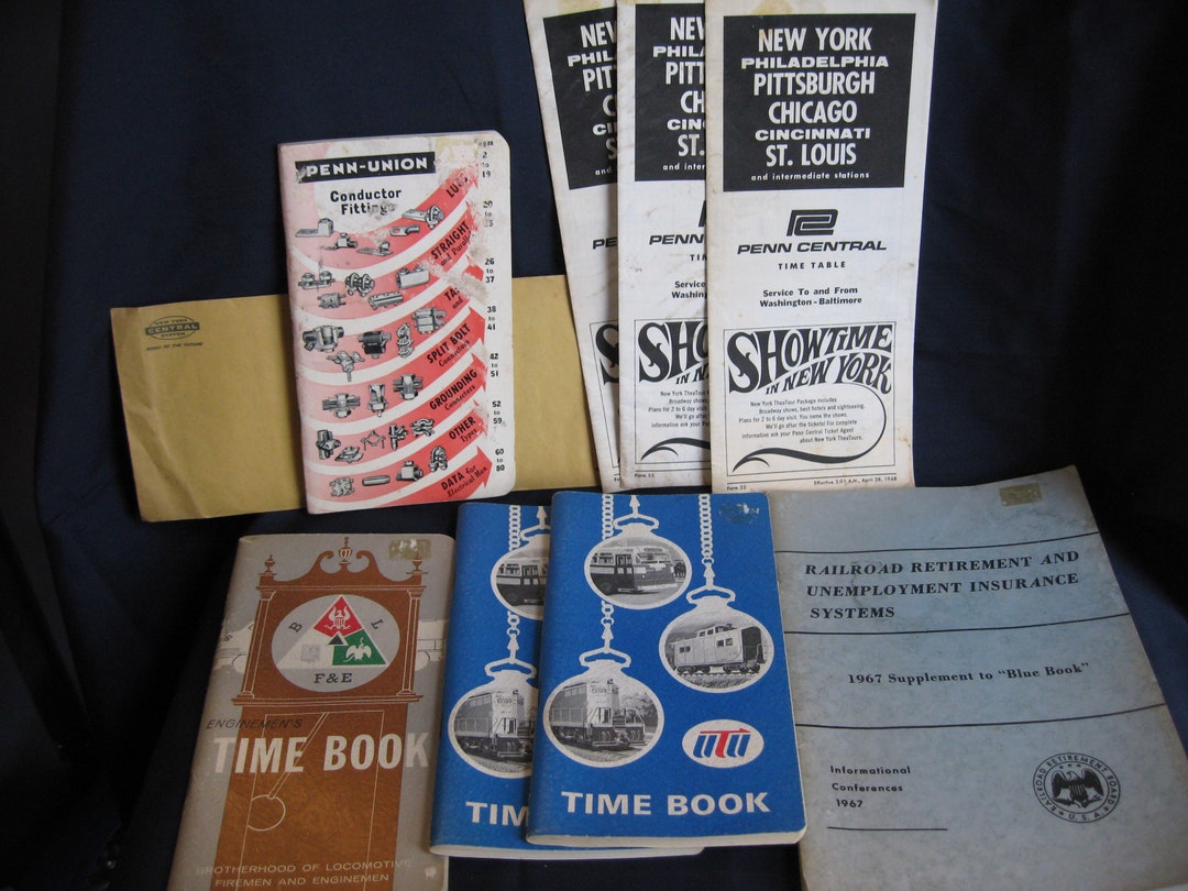 Railroad Time Book Cards, Railroad Ephemera, Railroad Literature Etsy