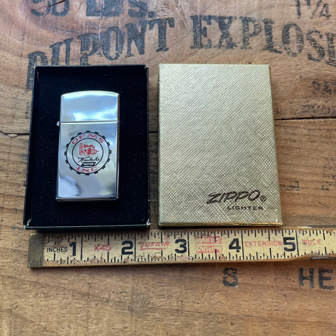 Vintage Zippo Slim Lighter 1978 With Box Etsy