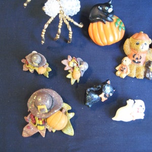 Halloween Thanksgiving pumpkin ghost jewelry brooch