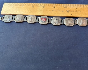 Vintage Paris Landmark Charm souvenir bracelet