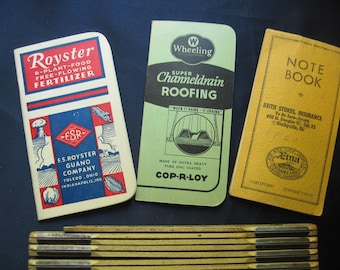 vintage Farming Advertising lot, Etna Insurance, Royster Fertilizer, Wheeling roofing lot