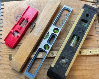 Lot of 4 levels Stanley USA H1223, Belknap, Mayes Super-cede other 9 and 5 inch.
