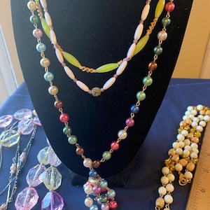 vintage Beaded necklace lot