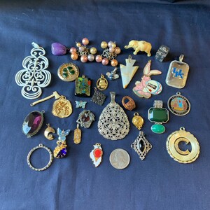 vintage Loose Pendants and charms lot