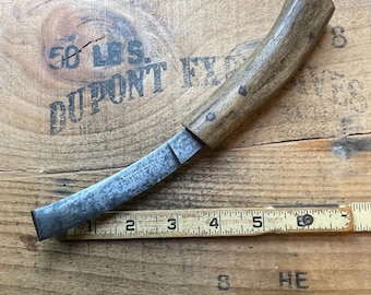 Vintage G Wostenholm & Son Washington Works Sheffield Stag horse hoof Farrier knife fixed blade