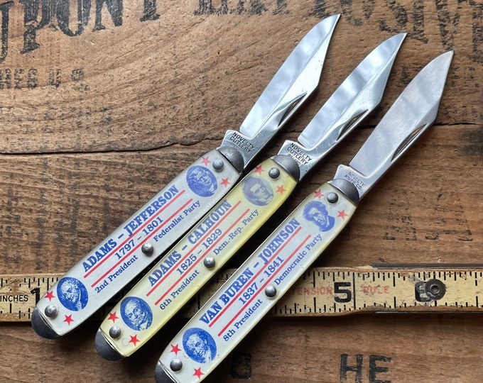 Vintage 3 Knife Lot Pocket Knives Novelty Cutlery USA . Ireland Jack
