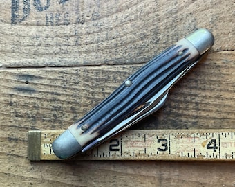 Vintage Queen Steel USA large stockman 3 blade pocket knife
