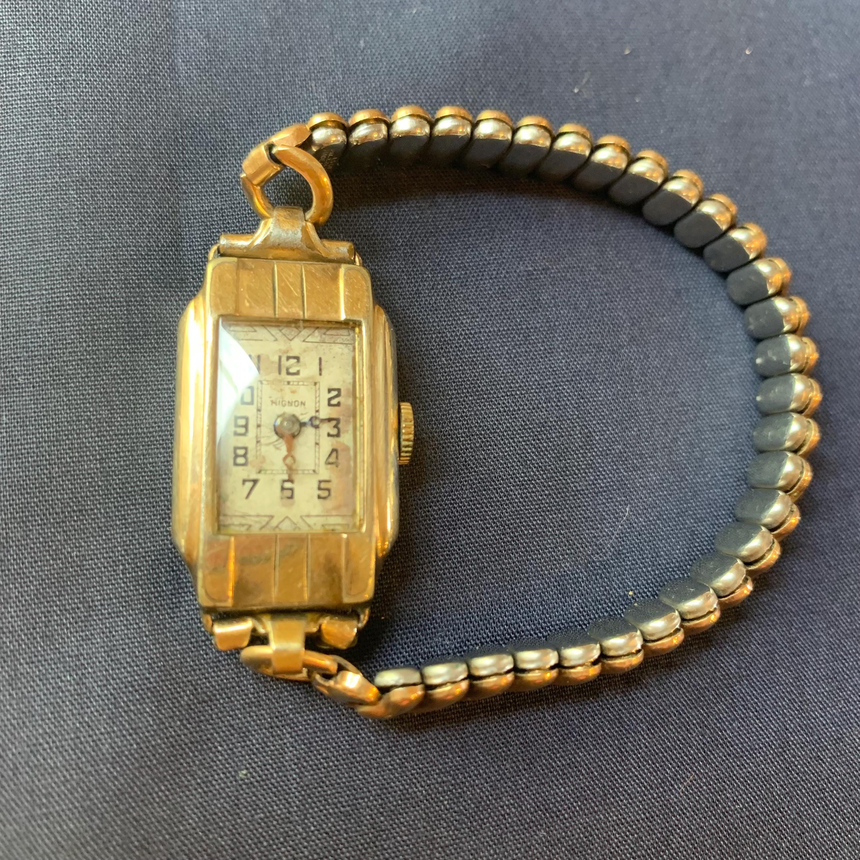Rare Antique Art Deco Period Ladies \'Mignon\' Wristwatch - Not Ticking Step into vintage elegance with this Mignon Tank Style watch  main image 4