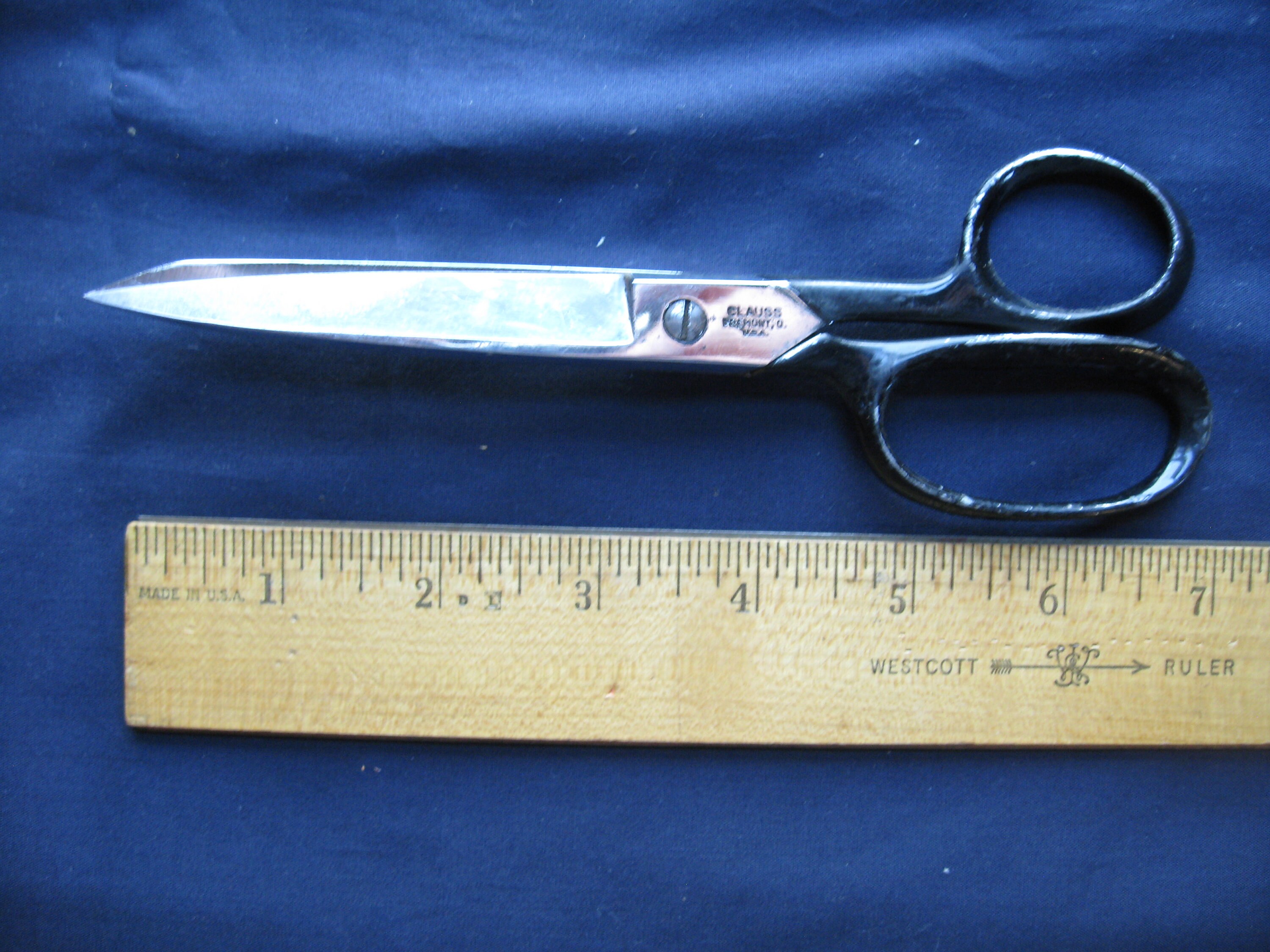 Small Vintage Clauss Sewing Scissors Authentic Vintage Little Scissors  Small Silver Metal Pair of Scissors 
