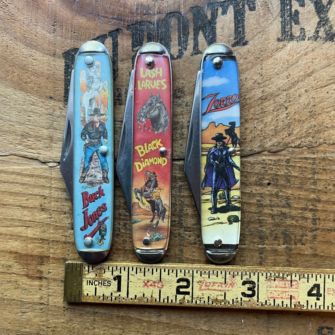Vintage 3 Knife Lot Novelty Knife Co USA Jack Knives Cowboy Etsy