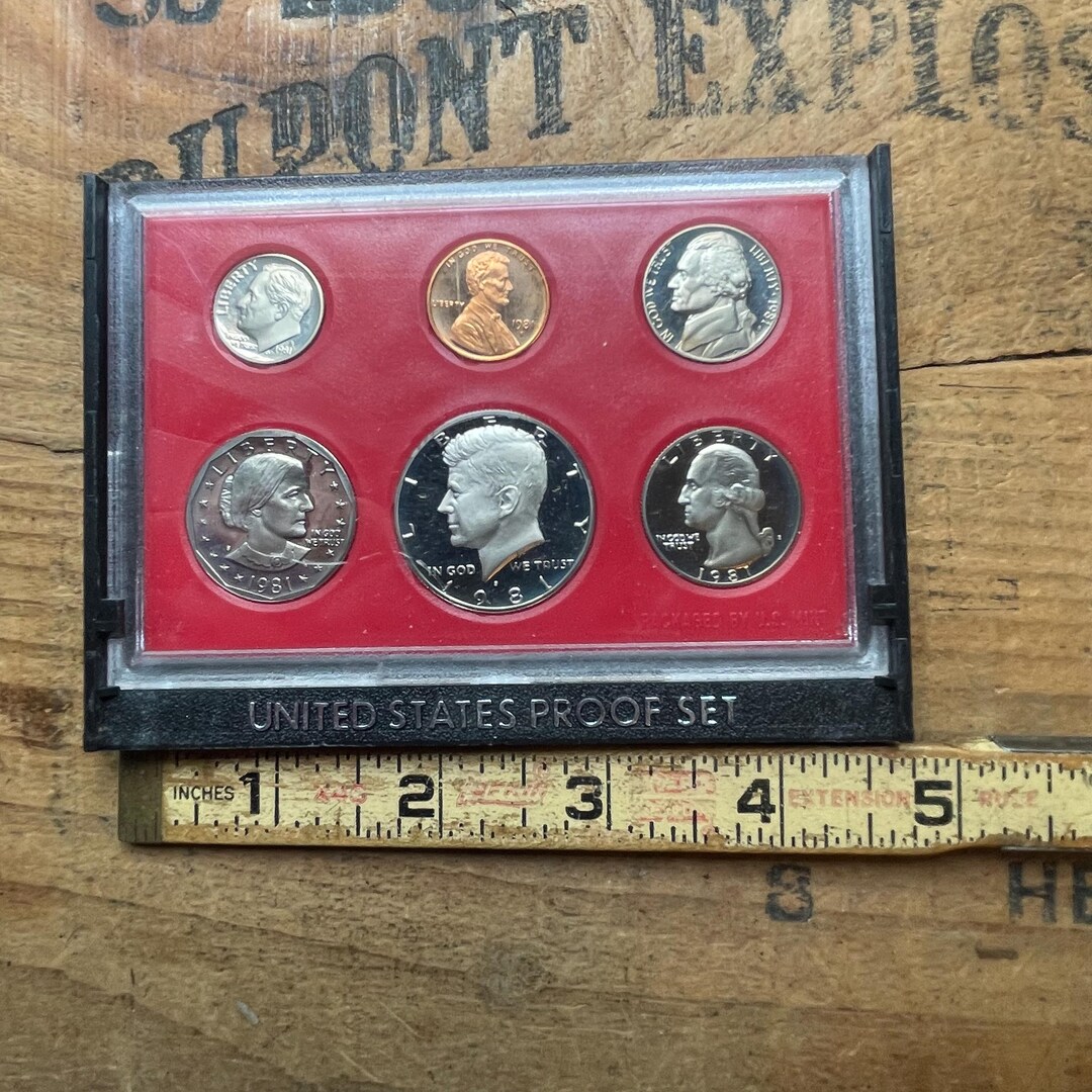 1981 Proof San Francisco US Mint Coin Set 6 Coins in Holder - Etsy