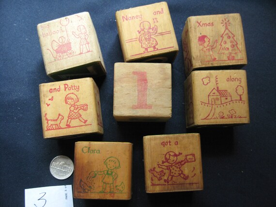 vintage abc blocks