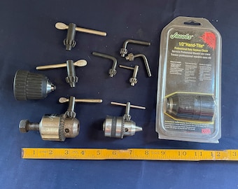 Jacobs Drill chucks and keys Wood and metal working 1/2 and 3/8 sizes