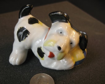 occupied Japan Scotty puppy dog and ball  figurine