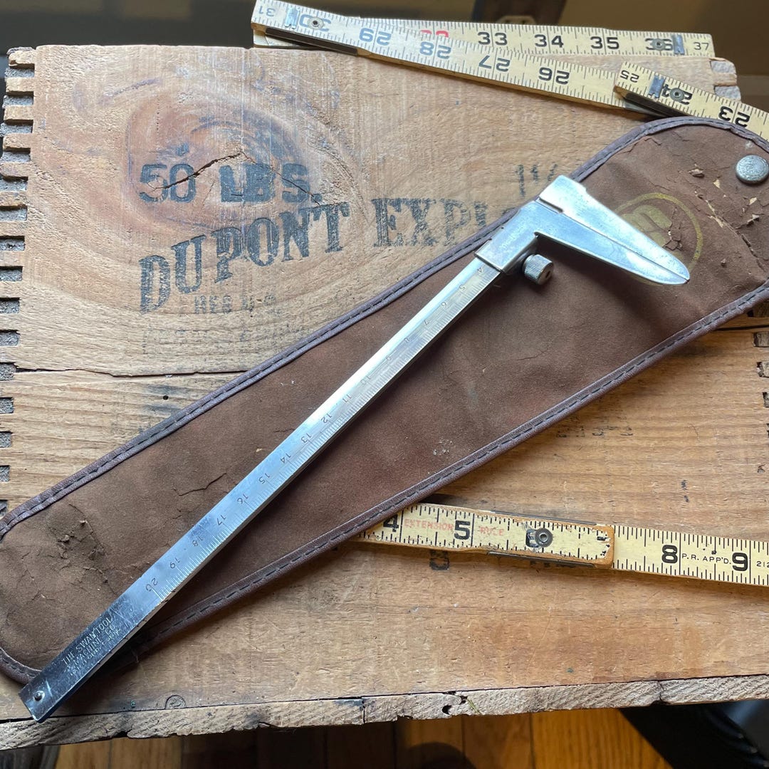 Caliper, the Swan Tool & Machine Co Hartford Conn.brass Plated Metric