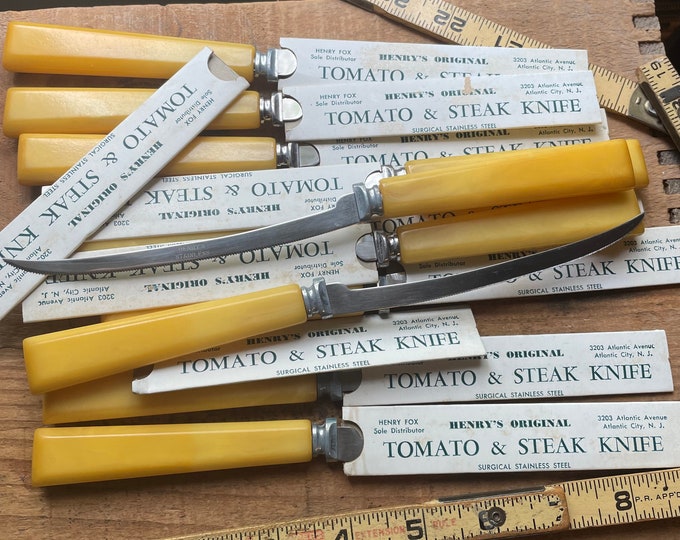 10 Henry's Original Tomato and Steak Knives 10 Knife Lot Etsy