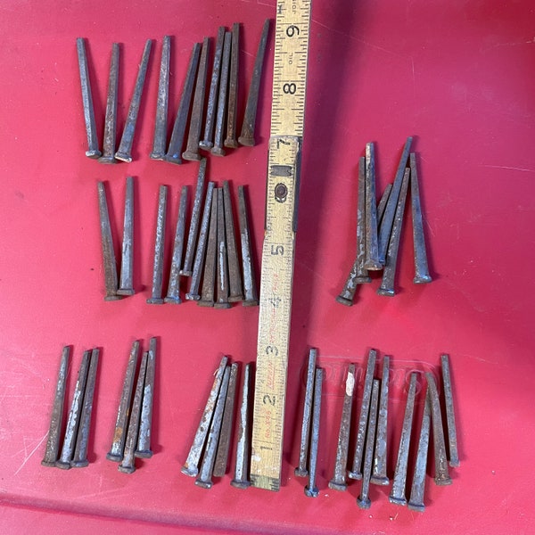 46 Cut Nails 2.5 inches unused vintage woodworking projects