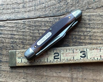 Schrade Old Timer USA model 108OT small stockman 3 blade pocket knife as new