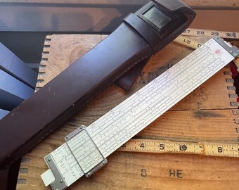 Vintage Frederick Post Co Japan Slide Rule No. 1460 Versalog with case
