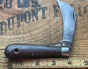 Dunlap USA Camillus for Sears 1930's Hawkbill, Pruner, Utility  1 blade pocket knife